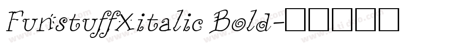 FunstuffXitalic Bold字体转换